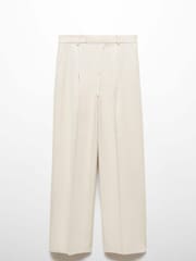 Mango Brown Pleated Suit Trousers - Image 5 of 6