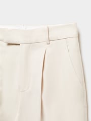 Mango Brown Pleated Suit Trousers - Image 6 of 6