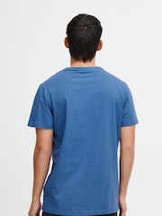 Blend Light Blue Denim Striped Short Sleeve T-Shirt - Image 2 of 5
