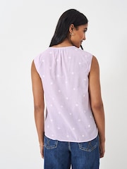 Lila - Crew Clothing 100% Baumwollbluse in Relaxed Fit mit Streifen - Bild 2 von 4