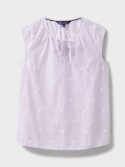 Lila - Crew Clothing 100% Baumwollbluse in Relaxed Fit mit Streifen - Bild 4 von 4