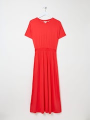 FatFace Red Midi Jersey Dress - Image 5 of 5