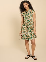 White Stuff Green Everly Jersey Shirt Dress - Image 2 of 7