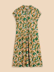 White Stuff Green Everly Jersey Shirt Dress - Image 5 of 7