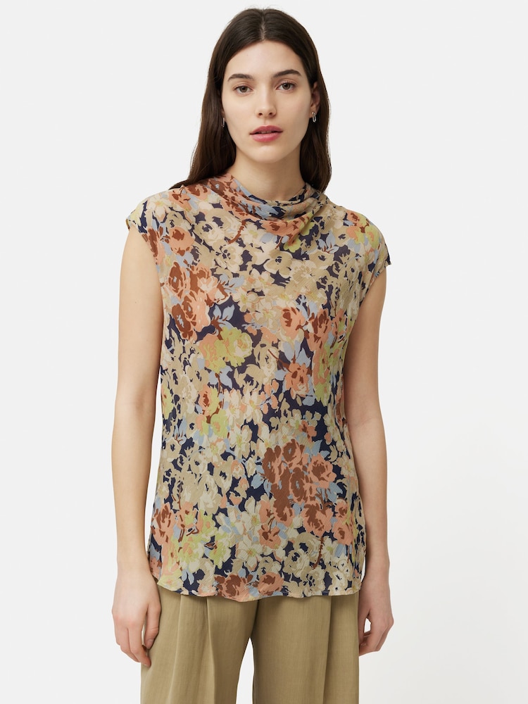 Jigsaw Multi Sheer Petal Crinkle Top - Image 1 of 6
