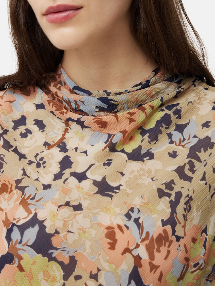 Jigsaw Multi Sheer Petal Crinkle Top - Image 2 of 6 Jigsaw Multi Sheer Petal Crinkle Top - Image 2 of 6