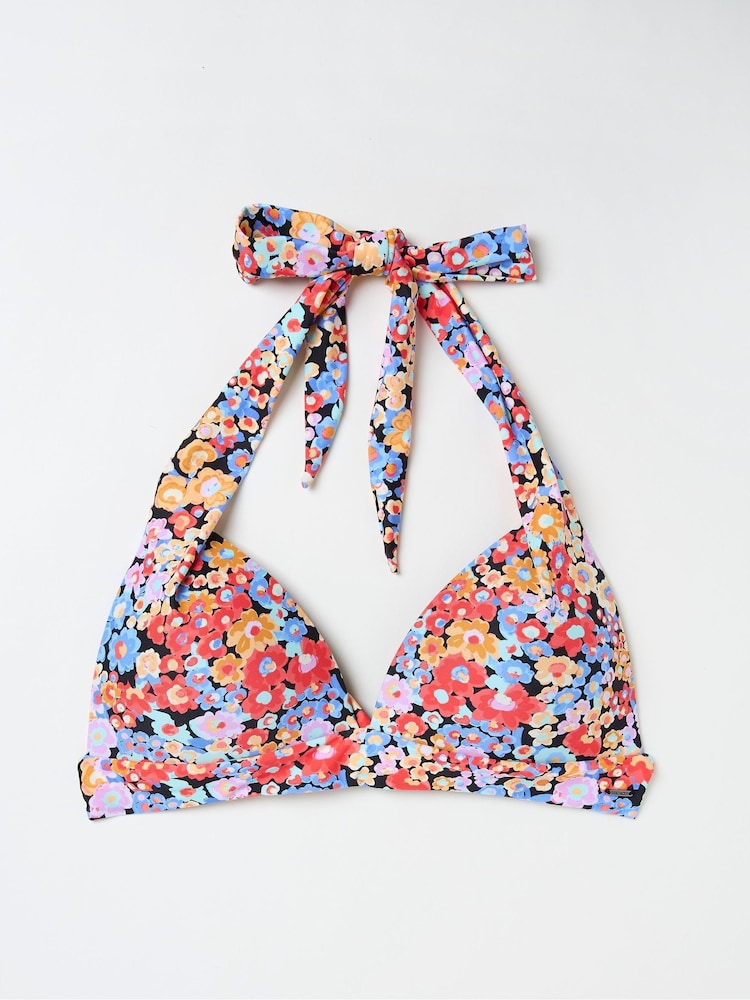 FatFace Cody Pink Pop Floral Bikini Top - Image 5 of 5