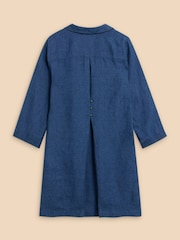 White Stuff Blue Blaire 100% Linen Tunic - Image 6 of 7
