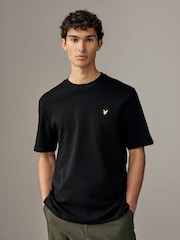 Lyle & Scott Black Relaxed Fit Crew Neck 100% Cotton T-Shirt - Image 1 of 4