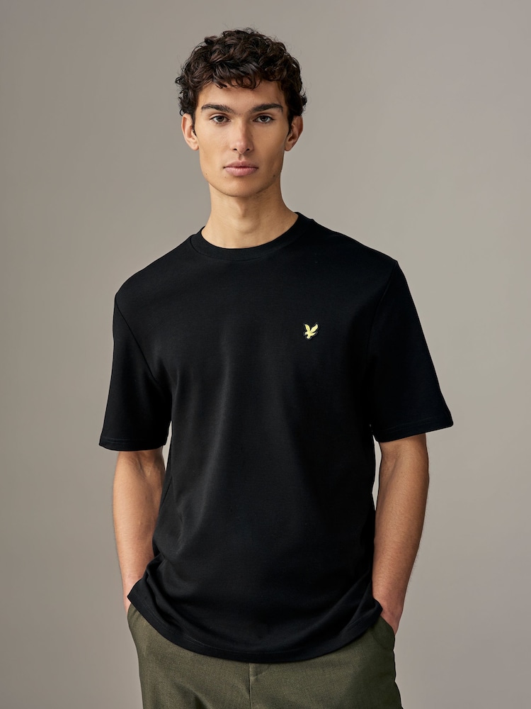Lyle & Scott Black Relaxed Fit Crew Neck 100% Cotton T-Shirt - Image 1 of 4