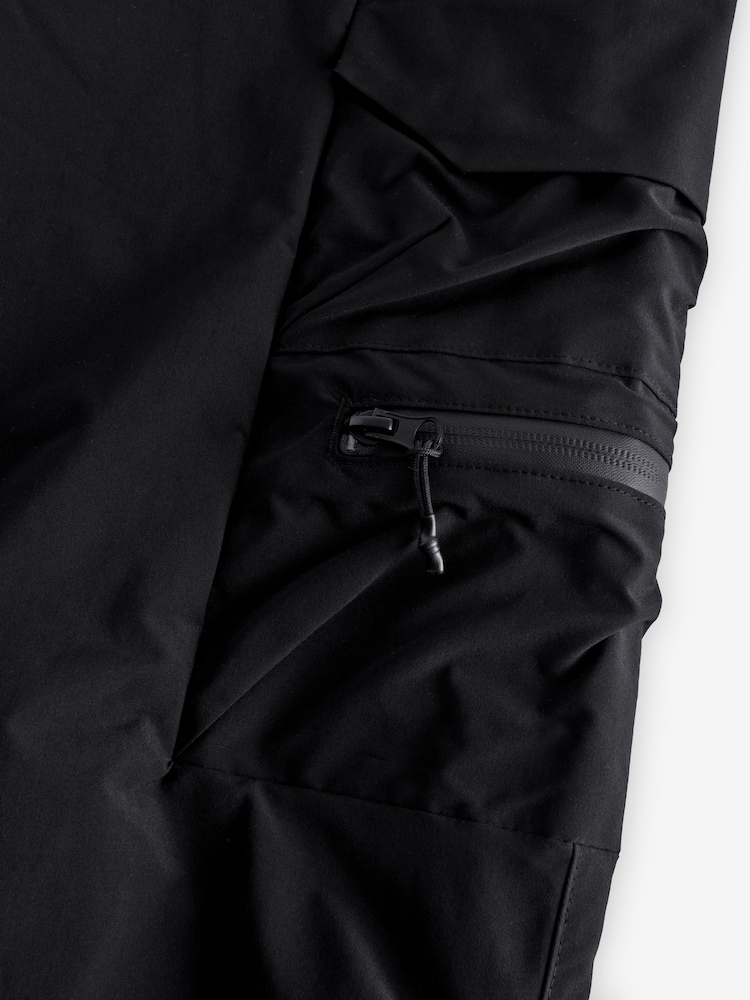 Black Relaxed Fit Tech Utility Pocket Cargo Trousers - Image 14 of 14