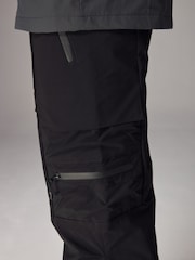 Black Relaxed Fit Tech Utility Pocket Cargo Trousers - Image 6 of 14