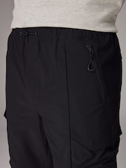 Black Relaxed Fit Tech Utility Pocket Cargo Trousers - Image 9 of 14