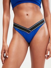 Speedo Blue Womens Quick Drying V Scoop Bikini Bottoms - Image 1 of 6