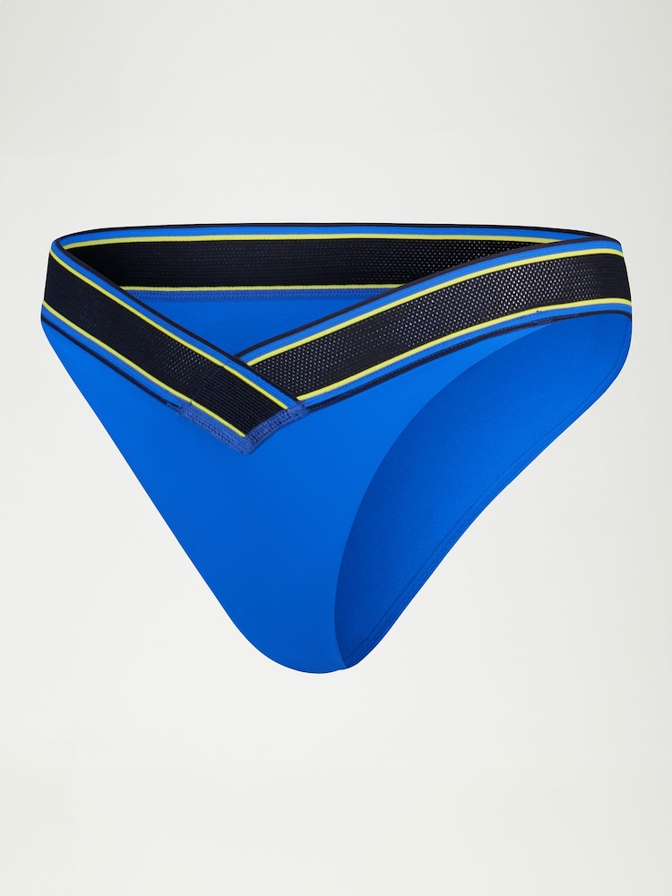 Speedo Blue Womens Quick Drying V Scoop Bikini Bottoms - Image 6 of 6
