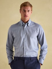 Joules Oxford Twill Shirt Blue Regular Fit Single Cuff - Image 1 of 9