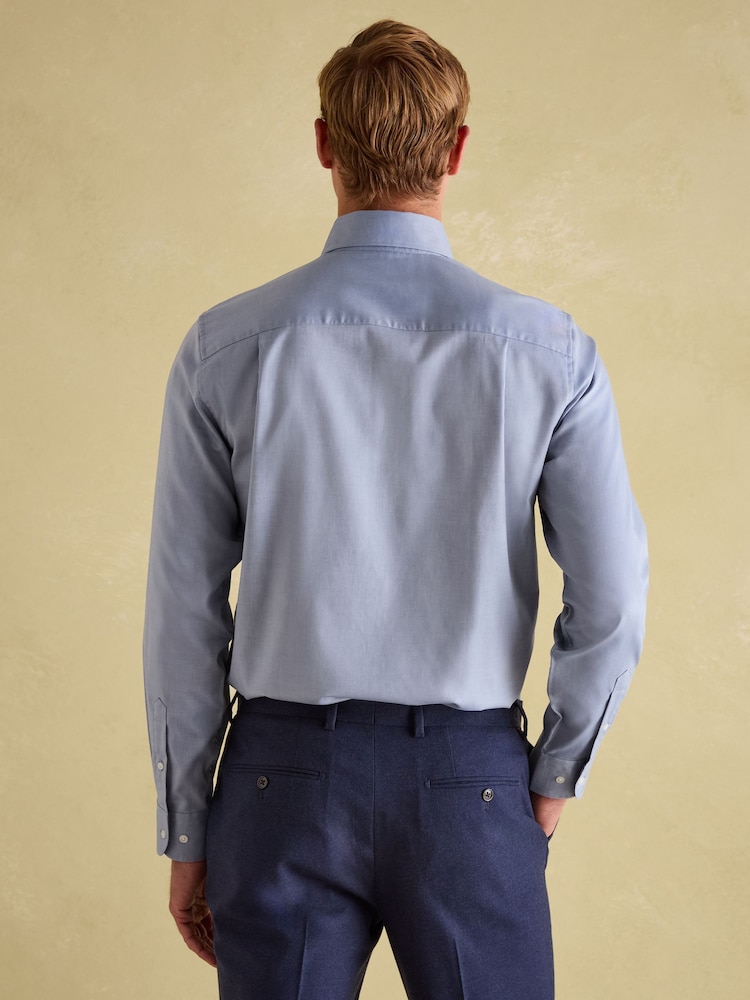 Joules Oxford Twill Shirt Blue Regular Fit Single Cuff - Image 2 of 9