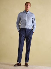 Joules Oxford Twill Shirt Blue Regular Fit Single Cuff - Image 3 of 9