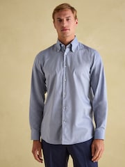 Joules Oxford Twill Shirt Blue Regular Fit Single Cuff - Image 4 of 9