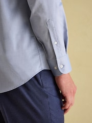 Joules Oxford Twill Shirt Blue Regular Fit Single Cuff - Image 5 of 9