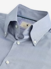Joules Oxford Twill Shirt Blue Regular Fit Single Cuff - Image 8 of 9