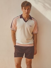 Reiss Pink Multi Tonka Ché Towelling Open-Collar Shirt - Image 1 of 6
