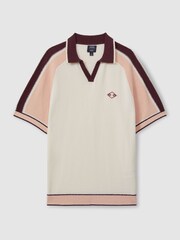 Reiss Pink Multi Tonka Ché Towelling Open-Collar Shirt - Image 2 of 6