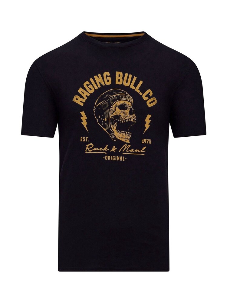Raging Bull Ruck & Maul 100% Cotton Black T-Shirt - Image 5 of 5