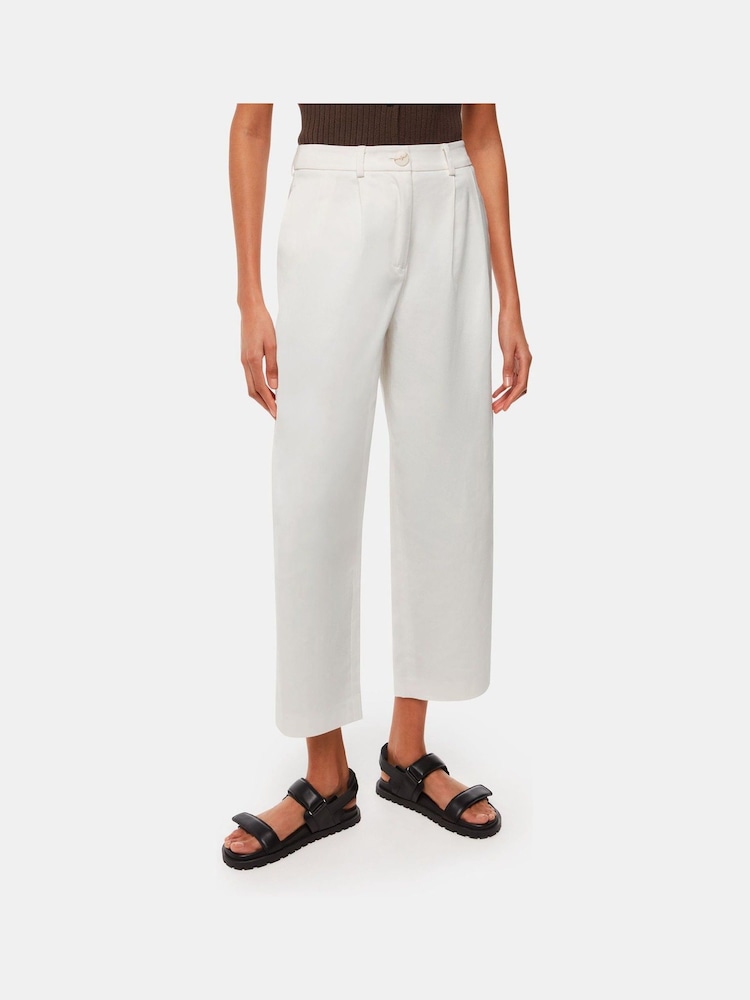 Whistles Bethany Barrel Leg White Trousers - Image 2 of 5 Whistles Bethany Barrel Leg White Trousers - Image 2 of 5