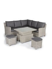 Kettler White Wash Palma Garden Mini Corner Set With Glass Top Table - Image 3 of 4