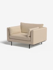 MADE.COM Cotton Weave Oatmeal Harlow Loveseat - Image 1 of 7