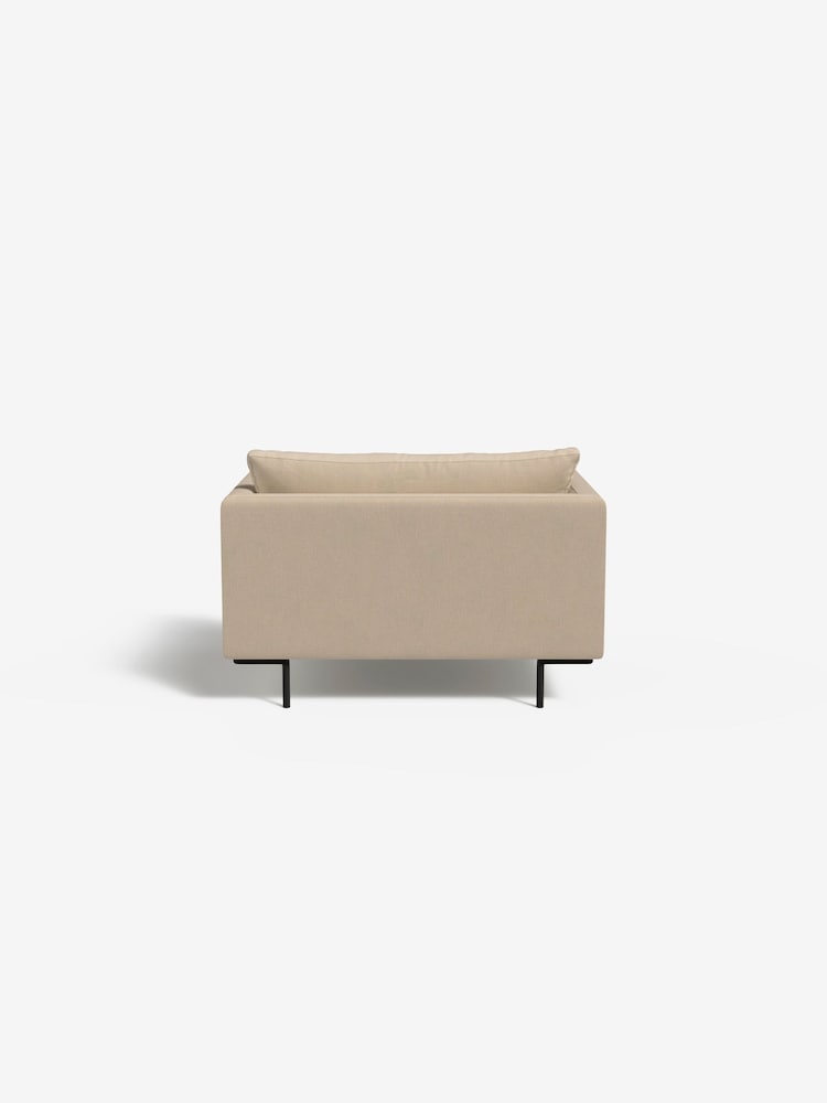 MADE.COM Cotton Weave Oatmeal Harlow Loveseat - Image 2 of 7
