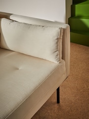 MADE.COM Cotton Weave Oatmeal Harlow Loveseat - Image 5 of 7