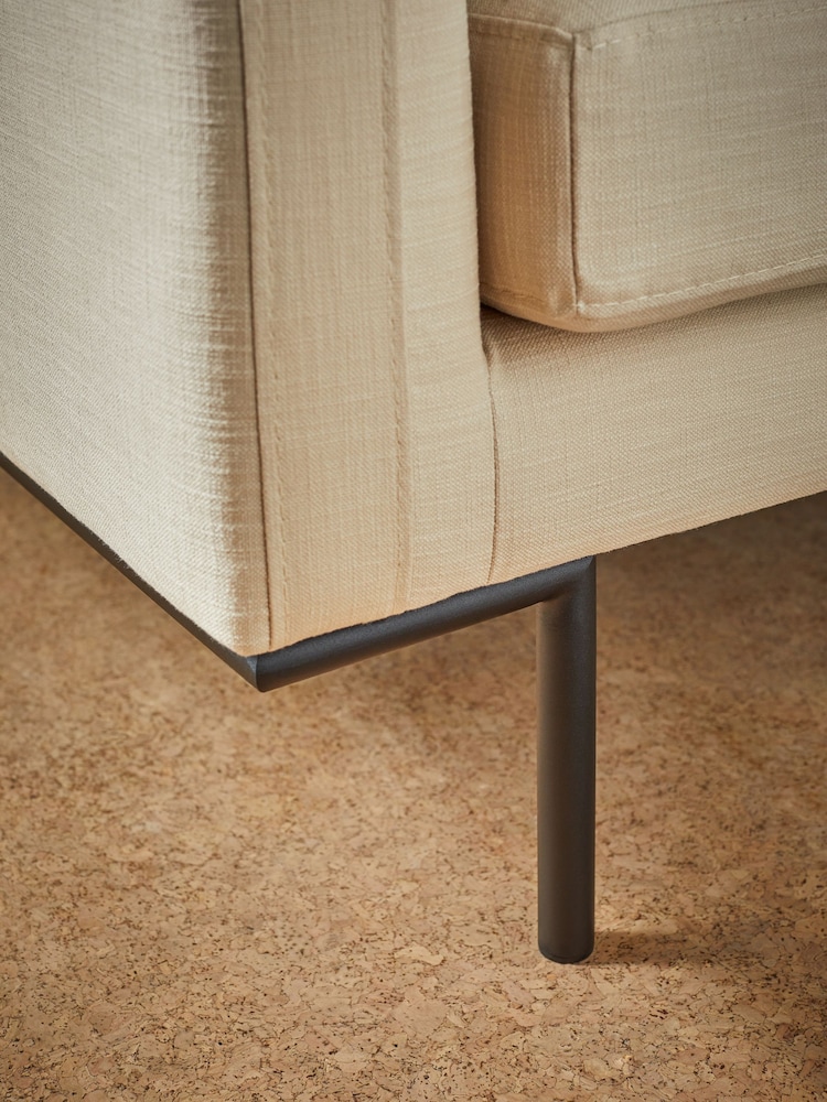 MADE.COM Cotton Weave Oatmeal Harlow Loveseat - Image 7 of 7