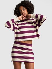 Victoria's Secret PINK Purple Rose Stripe Rugby Mini Skirt - Image 1 of 3