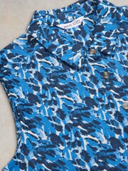 White Stuff Blue Rua Jersey Shirt Dress - Image 7 of 7
