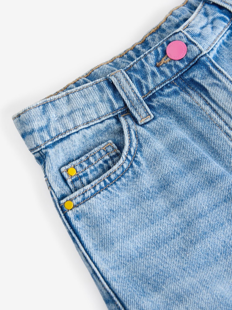 Denim SmileyWorld® 100% Cotton Barrel Jeans (3-16yrs) - Image 5 of 9
