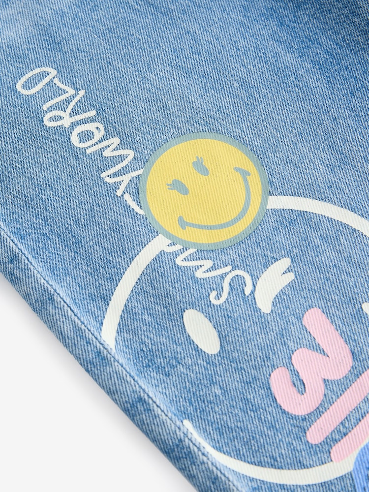 Denim SmileyWorld® 100% Cotton Barrel Jeans (3-16yrs) - Image 6 of 9