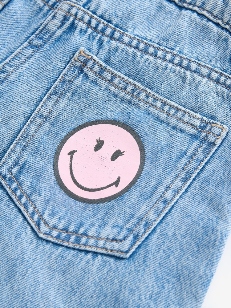 Denim SmileyWorld® 100% Cotton Barrel Jeans (3-16yrs) - Image 7 of 9