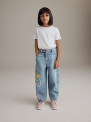 Denim SmileyWorld® 100% Cotton Barrel Jeans (3-16yrs) - Image 9 of 9