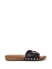 FitFlop IQushion Adjustable Buckle Leather Slides - Image 1 of 4