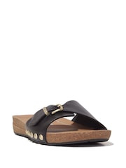 FitFlop IQushion Adjustable Buckle Leather Slides - Image 2 of 4