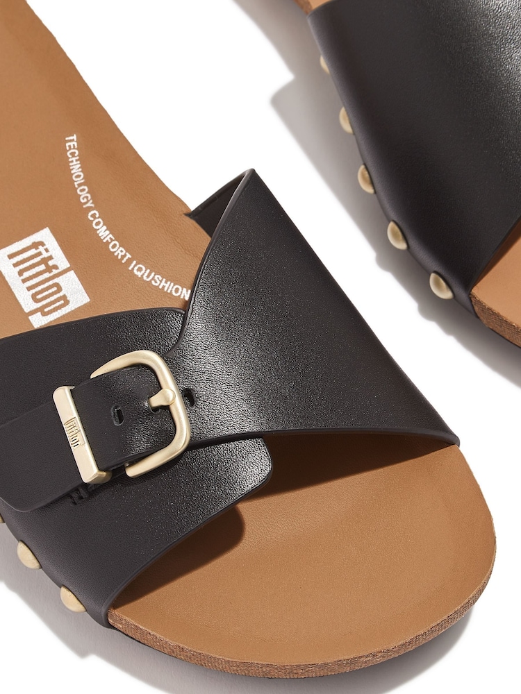 FitFlop IQushion Adjustable Buckle Leather Slides - Image 4 of 4