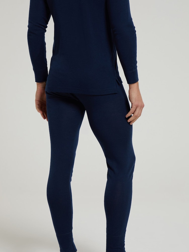 Mountain Warehouse Navy Blue Mens Merino II Thermal Baselayer Pants - Image 2 of 5