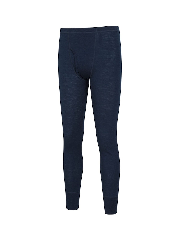 Donkerblauw - Mountain Warehouse Mens Merino II Thermal Baselayer Pants - Image 3 of 5