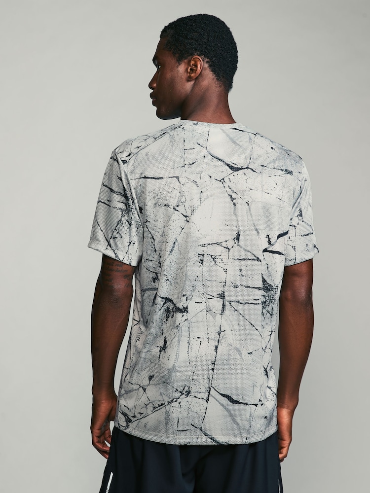 White Active Gym Printed Training T-Shirt - Image 2 of 8
