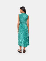 Whistles Green Petite Linked Smudge Heidi Dress - Image 2 of 5