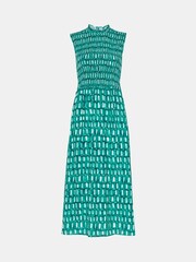 Whistles Green Petite Linked Smudge Heidi Dress - Image 5 of 5