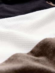 Black/Tan Long Sleeve Block 100% Cotton T-Shirt - Image 6 of 7