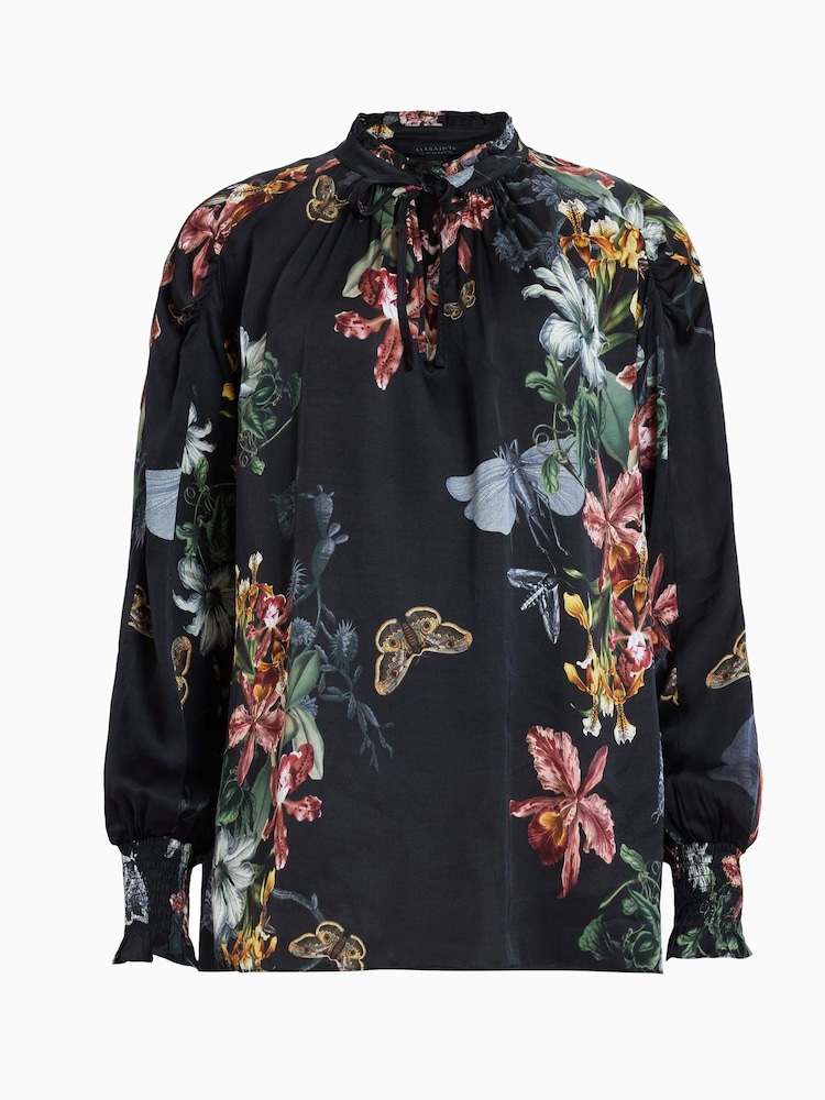 AllSaints Black Mara Sanibel Top - Image 6 of 6